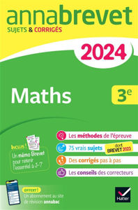 Image de ANNABREVET 3E - 2024 - MATHS   (parution le 21/08/2023 en France)